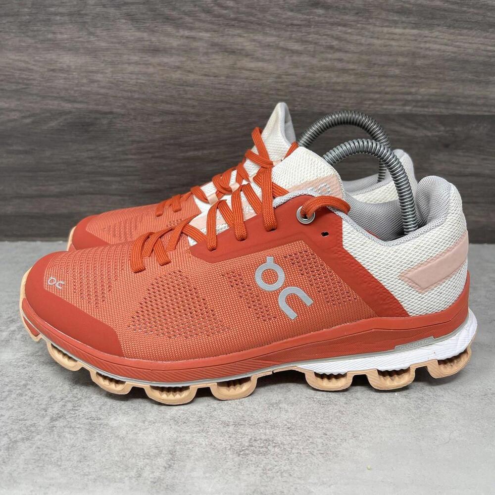 ON Cloudsurfer 6 Running Shoes Womens Size 7 Orange Sneakers